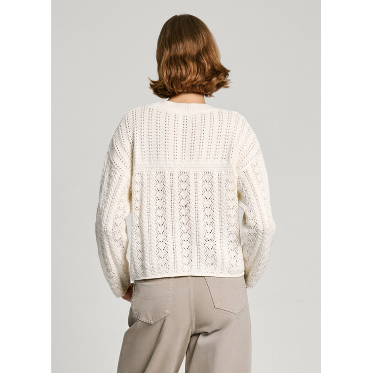 JERSEY PUNTO CON DETALLES CALADOS MUJER PEPE JEANS