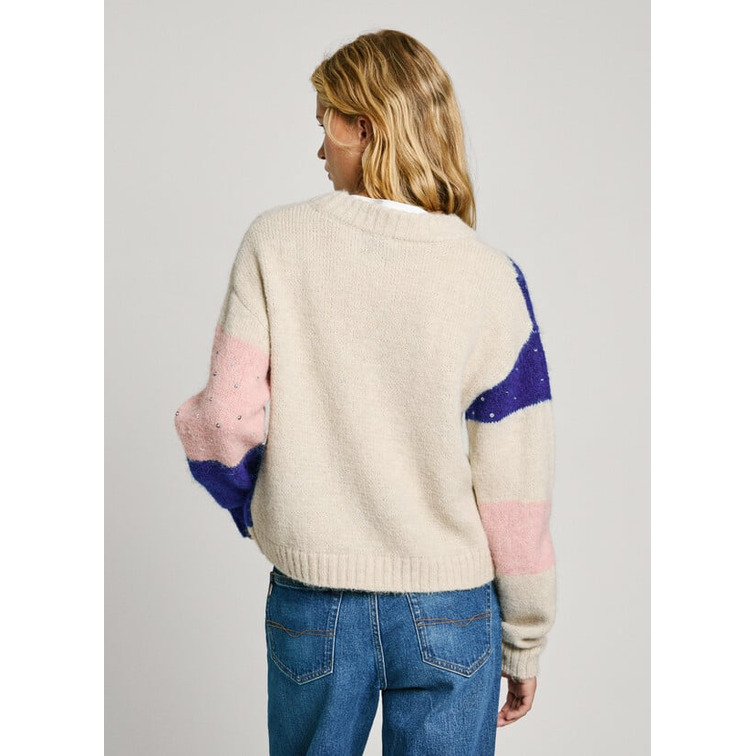 JERSEY COLORBLOCK MUJER PEPE JEANS CUELLO REDONDO
