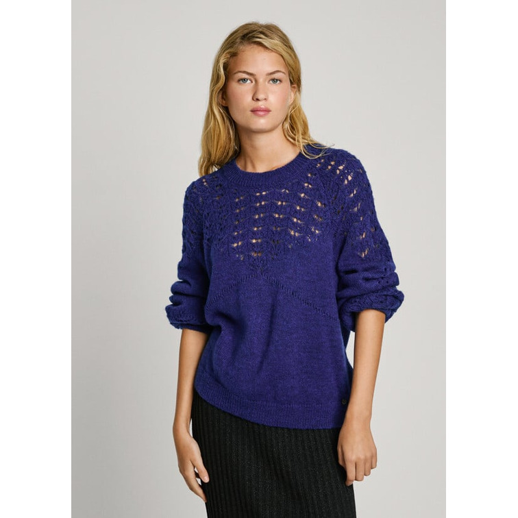 JERSEY CALADO MUJER PEPE JEANS CUELLO REDONDO
