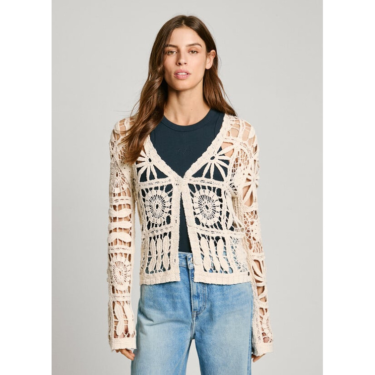 CARDIGAN MUJER PEPE JEANS DE CROCHET