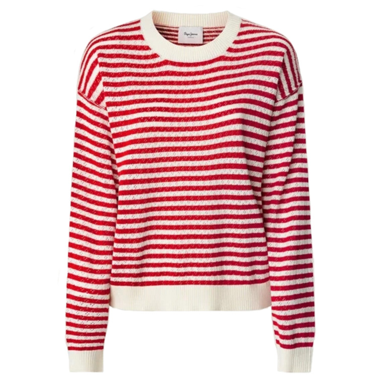 JERSEY A RAYAS MUJER PEPE JEANS DE PUNTO CALADO