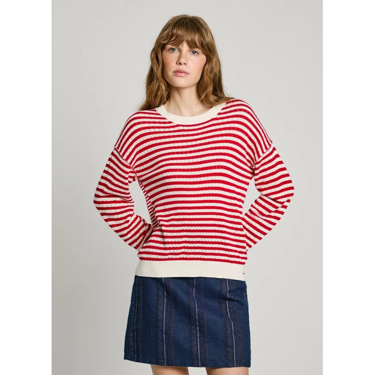 JERSEY A RAYAS MUJER PEPE JEANS DE PUNTO CALADO