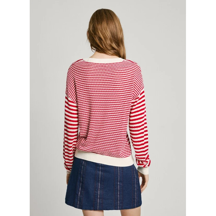 JERSEY A RAYAS MUJER PEPE JEANS DE PUNTO CALADO
