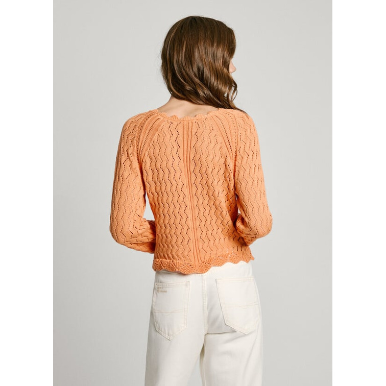 JERSEY CALADO MUJER PEPE JEANS CUELLO PICO