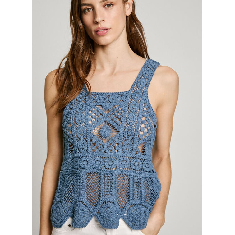 TOP DE TIRANTES MUJER PEPE JEANS DE CROCHET
