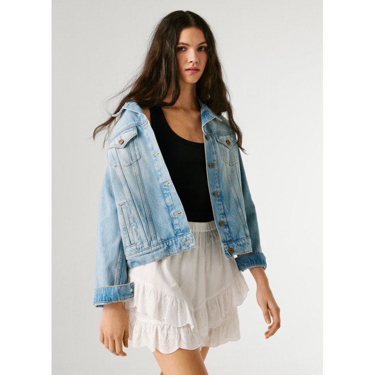 FALDA PANTALÓN MUJER PEPE JEANS CON VOLANTES