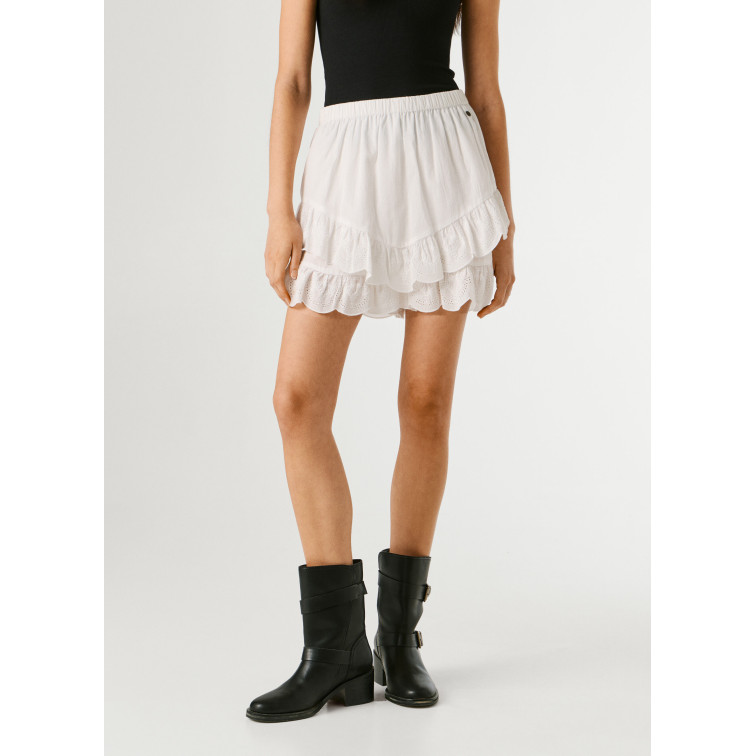 FALDA PANTALÓN MUJER PEPE JEANS CON VOLANTES