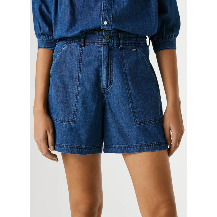 PANTALÓN CORTO VAQUERO MUJER PEPE JEANS FIT REGULAR