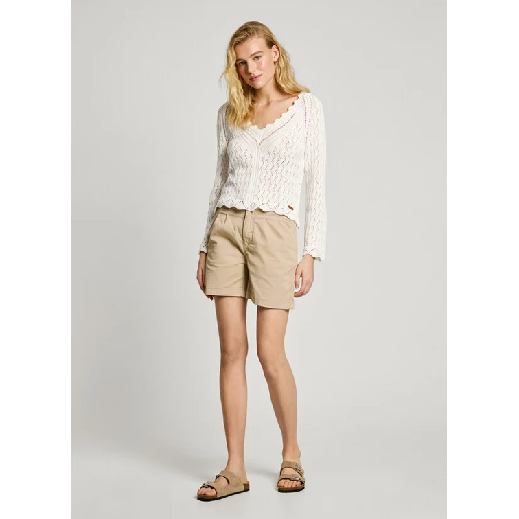 PANTALÓN CORTO CHINO MUJER PEPE JEANS FIT REGULAR