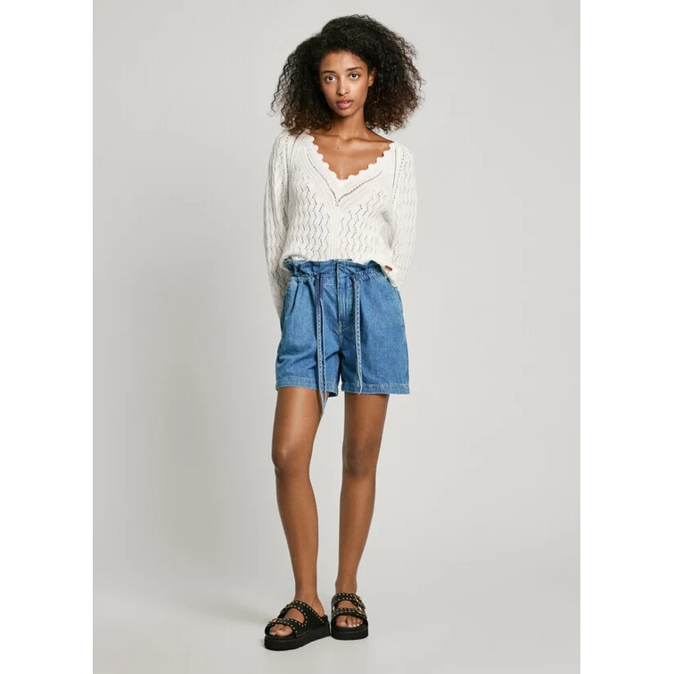 PANTALÓN CORTO MUJER  PEPE JEANS A-LINE SHORT UHW CINCH