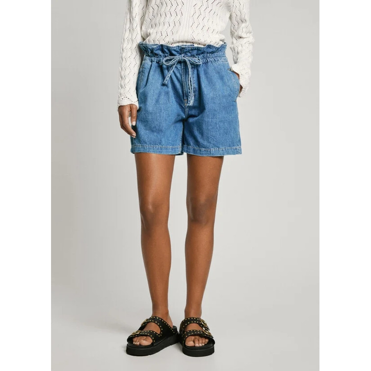 PANTALÓN CORTO MUJER  PEPE JEANS A-LINE SHORT UHW CINCH