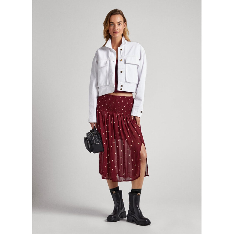 FALDA TEJIDO SEMITRANSPARENTE MUJER PEPE JEANS GENEVE