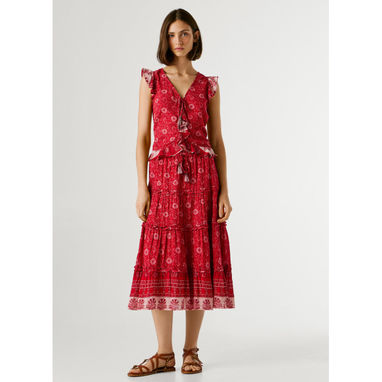 FALDA LARGA MUJER PEPE JEANS ESTAMPADO FLORAL