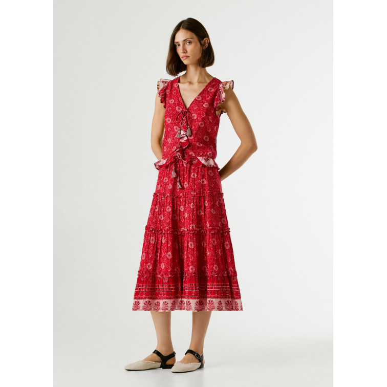 FALDA LARGA MUJER PEPE JEANS ESTAMPADO FLORAL