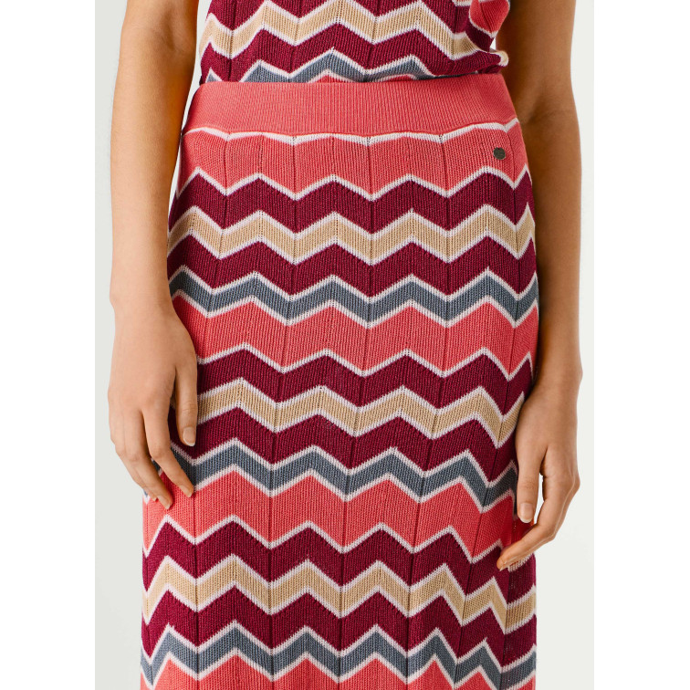FALDA LARGA MUJER PEPE JEANS RAYAS ZIG ZAG
