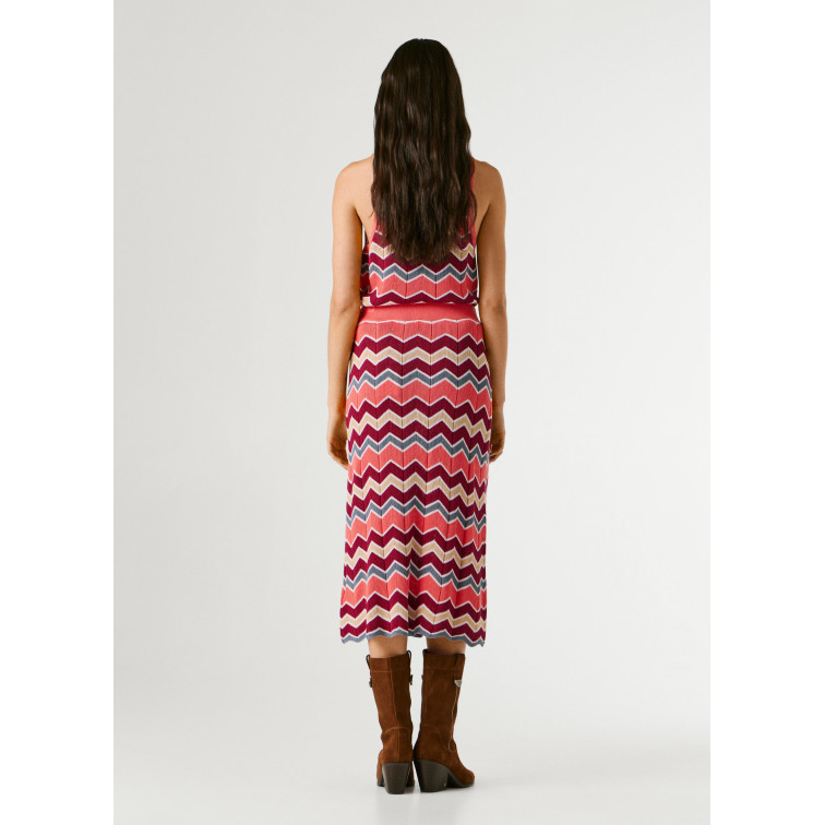 FALDA LARGA MUJER PEPE JEANS RAYAS ZIG ZAG