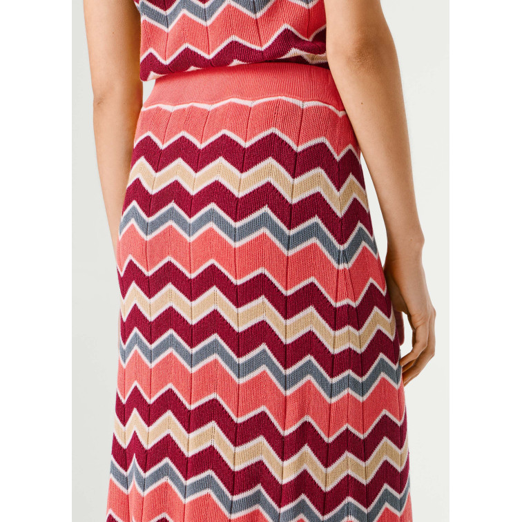 FALDA LARGA MUJER PEPE JEANS RAYAS ZIG ZAG