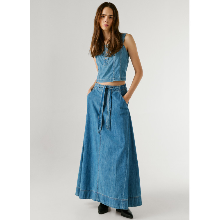 FALDA LARGA DENIM MUJER PEPE JEANS FIT REGULAR