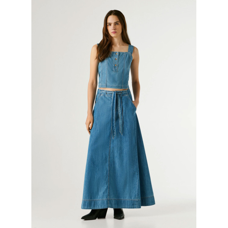 FALDA LARGA DENIM MUJER PEPE JEANS FIT REGULAR