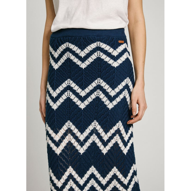 FALDA MIDI MUJER PEPE JEANS ESTAMPADO ZIGZAG