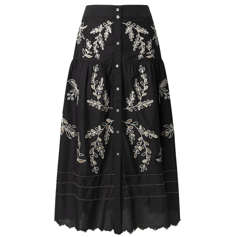 FALDA MIDI MUJER PEPE JEANS DETALLES BORDADOS