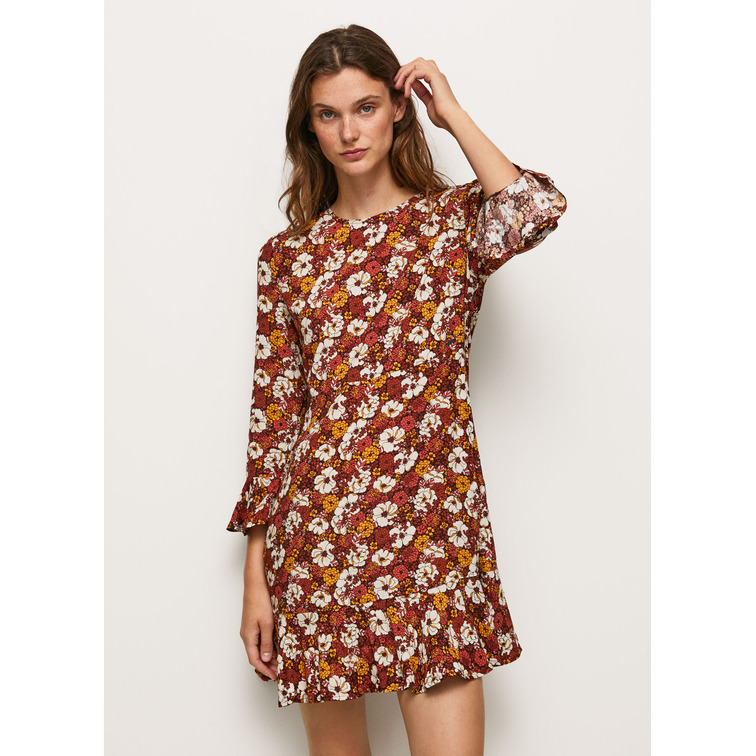 VESTIDO CORTO ESTAMPADO MUJER PEPE JEANS LEIRE