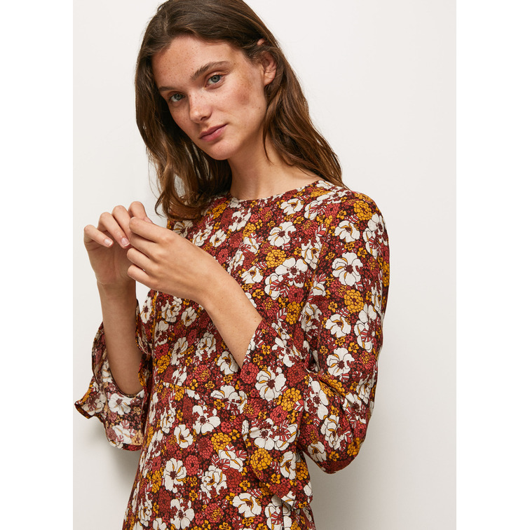 VESTIDO CORTO ESTAMPADO MUJER PEPE JEANS LEIRE