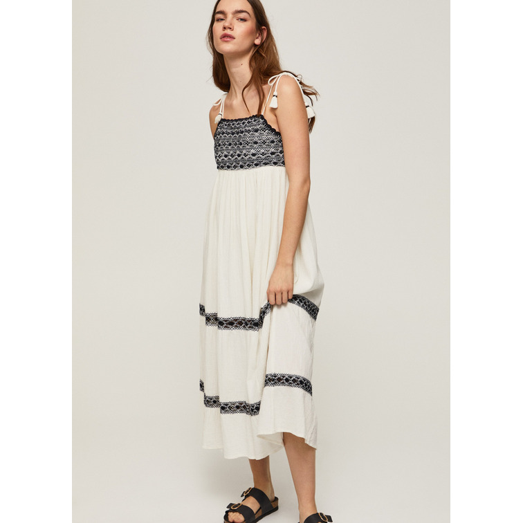 VESTIDO ALGODÓN BORDADO MUJER PEPE JEANS ARIEL