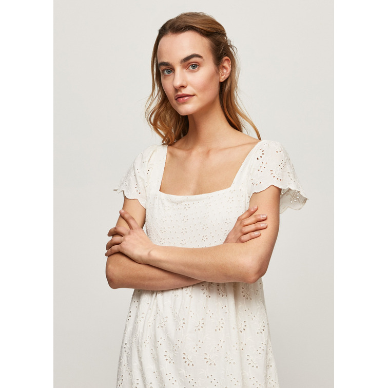 VESTIDO ALGODÓN BORDADO MUJER PEPE JEANS PERI
