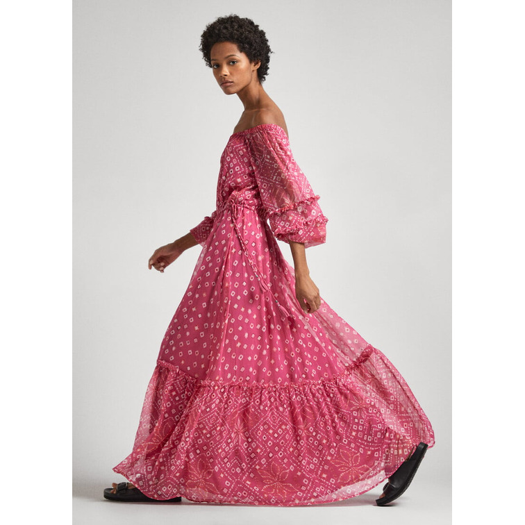 VESTIDO LARGO EN CHIFÓN MUJER PEPE JEANS MARLENE