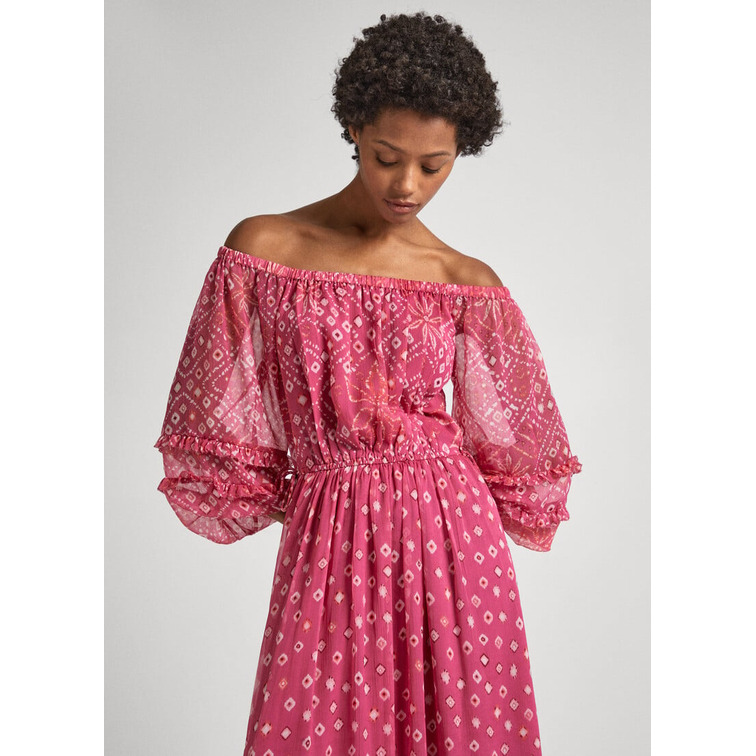 VESTIDO LARGO EN CHIFÓN MUJER PEPE JEANS MARLENE