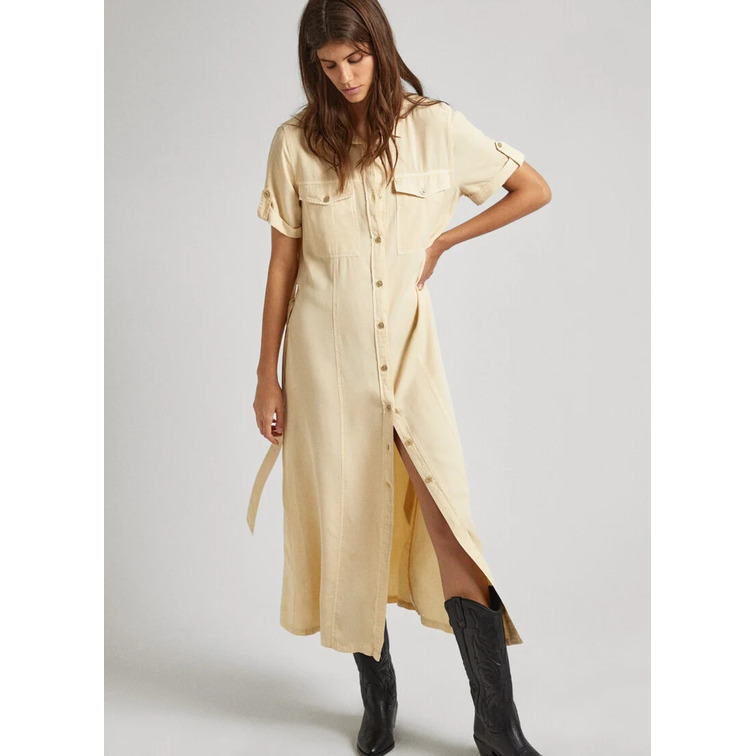 VESTIDO LARGO EN TENCEL MUJER PEPE JEANS EVELINDA