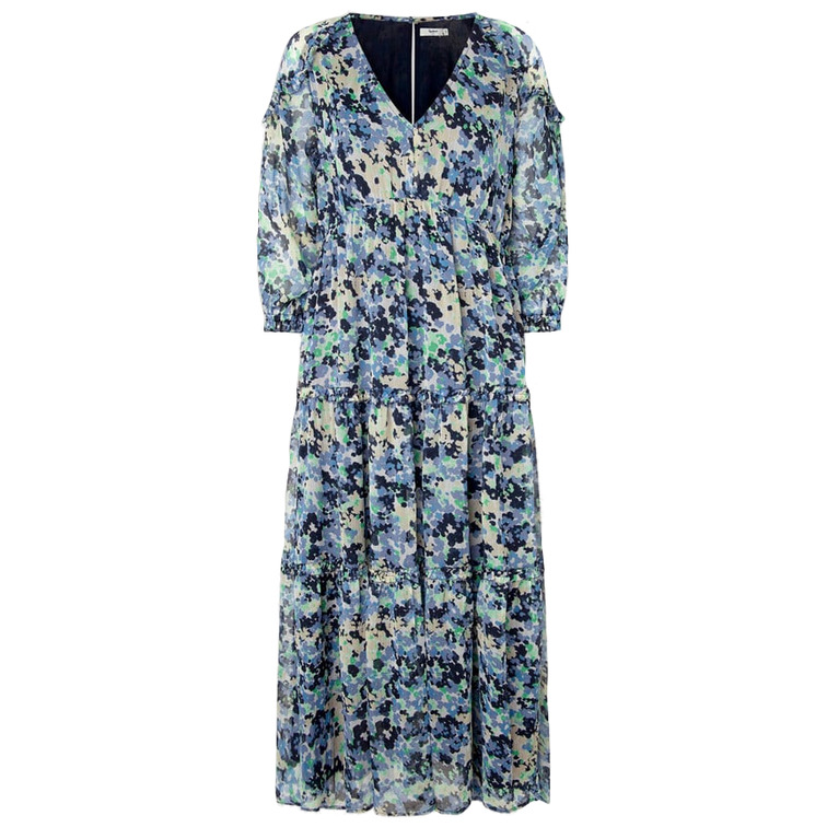 VESTIDO LARGO CHIFÓN CON FLORES MUJER PEPE JEANS