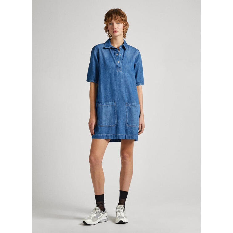 VESTIDO CORTO DENIM FIT REGULAR MUJER PEPE JEANS