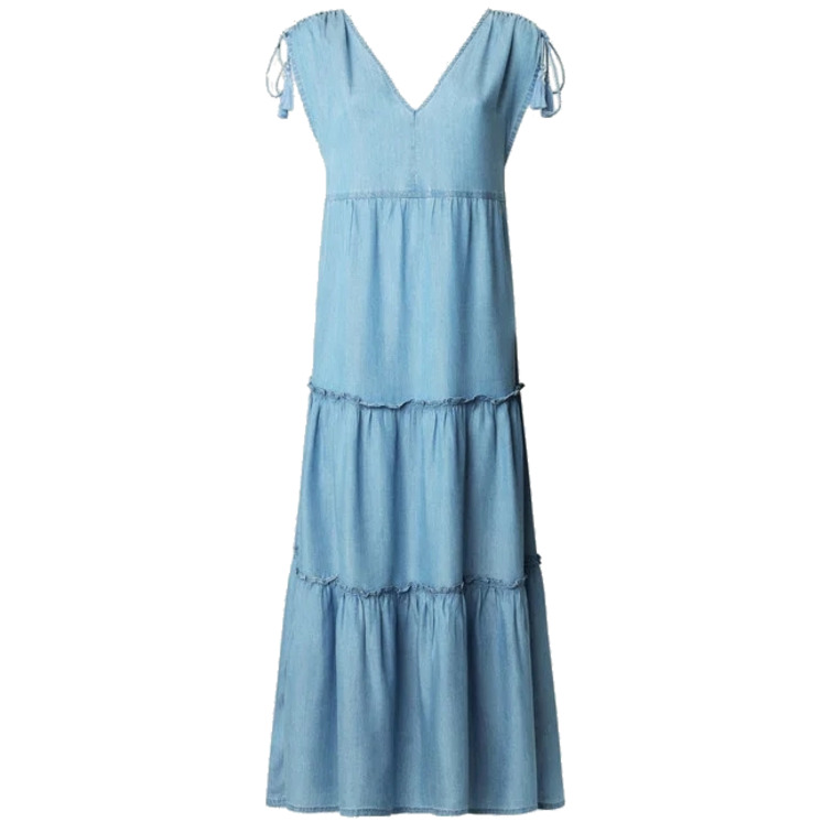 VESTIDO LARGO MUJER PEPE JEANS CUELLO PICO
