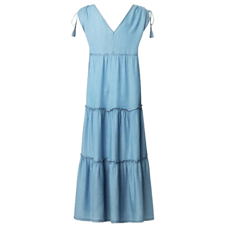 VESTIDO LARGO MUJER PEPE JEANS CUELLO PICO
