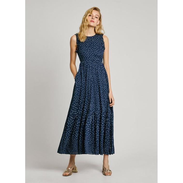 VESTIDO LARGO MUJER PEPE JEANS ESTAMPADO LUNARES