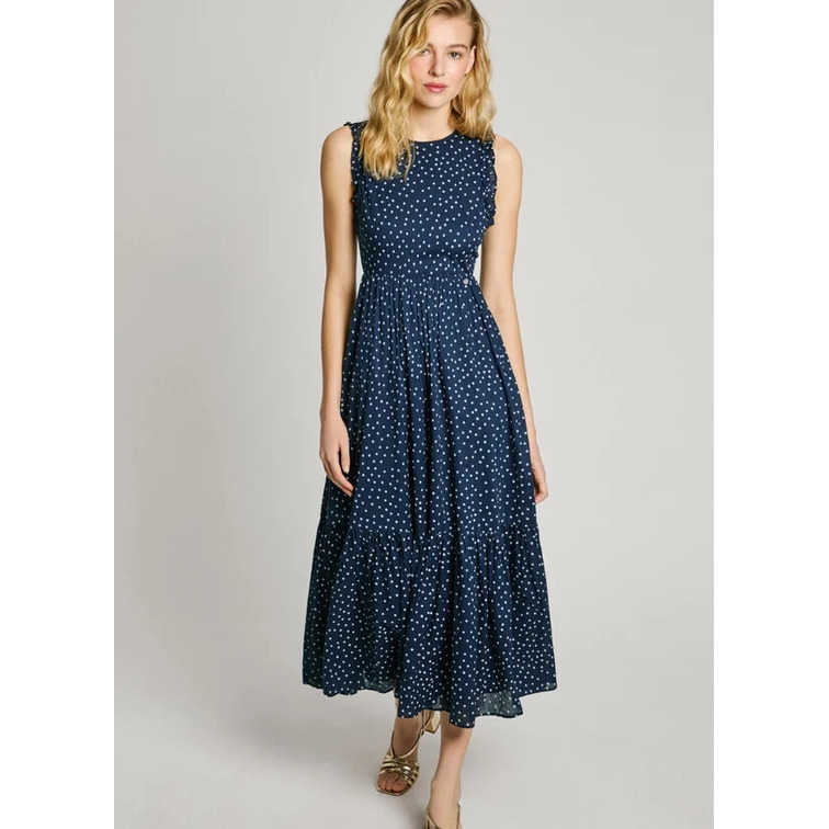 VESTIDO LARGO MUJER PEPE JEANS ESTAMPADO LUNARES