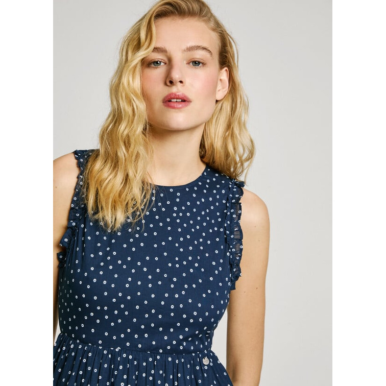 VESTIDO LARGO MUJER PEPE JEANS ESTAMPADO LUNARES
