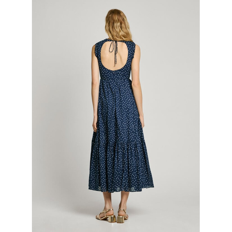 VESTIDO LARGO MUJER PEPE JEANS ESTAMPADO LUNARES