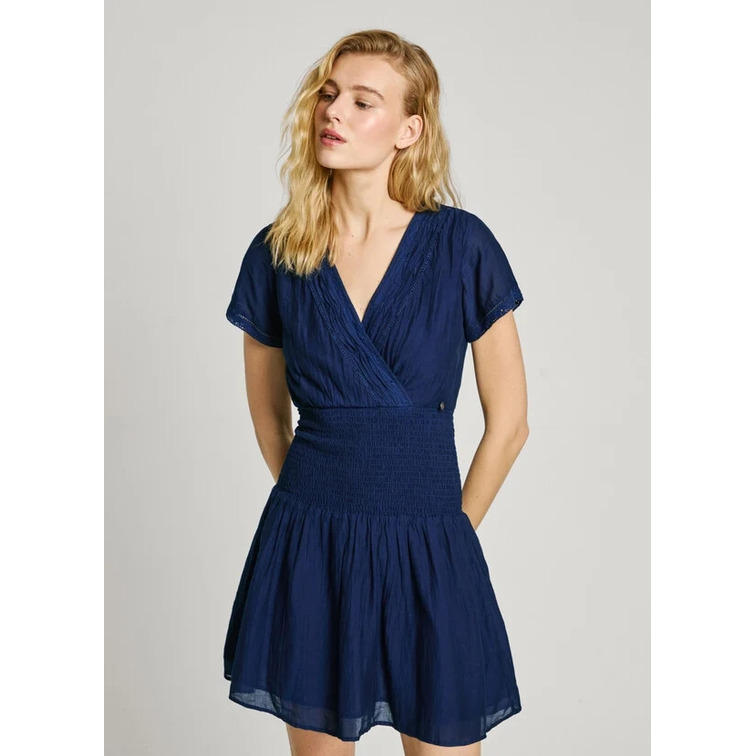 VESTIDO CORTO MUJER PEPE JEANS CUELLO PICO