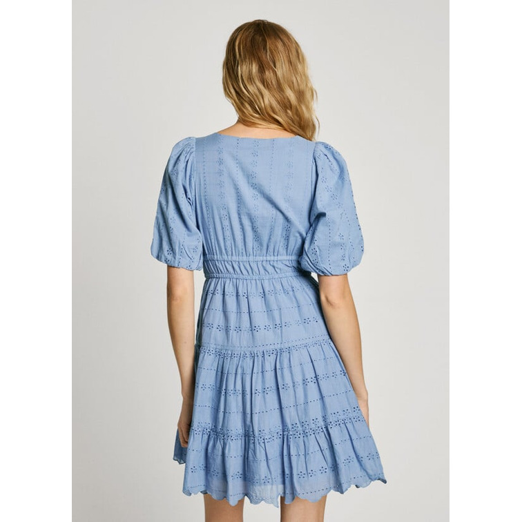 VESTIDO CORTO MUJER PEPE JEANS MANGAS ABULLONADAS