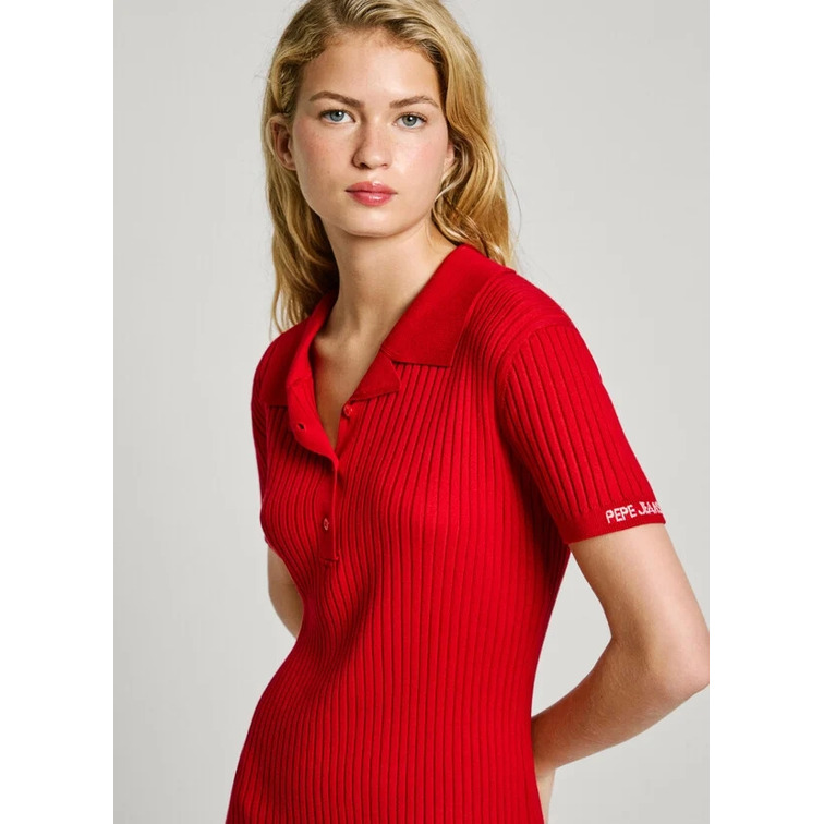 VESTIDO LARGO MUJER PEPE JEANS EN TEJIDO CANALÉ