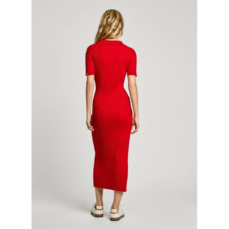 VESTIDO LARGO MUJER PEPE JEANS EN TEJIDO CANALÉ