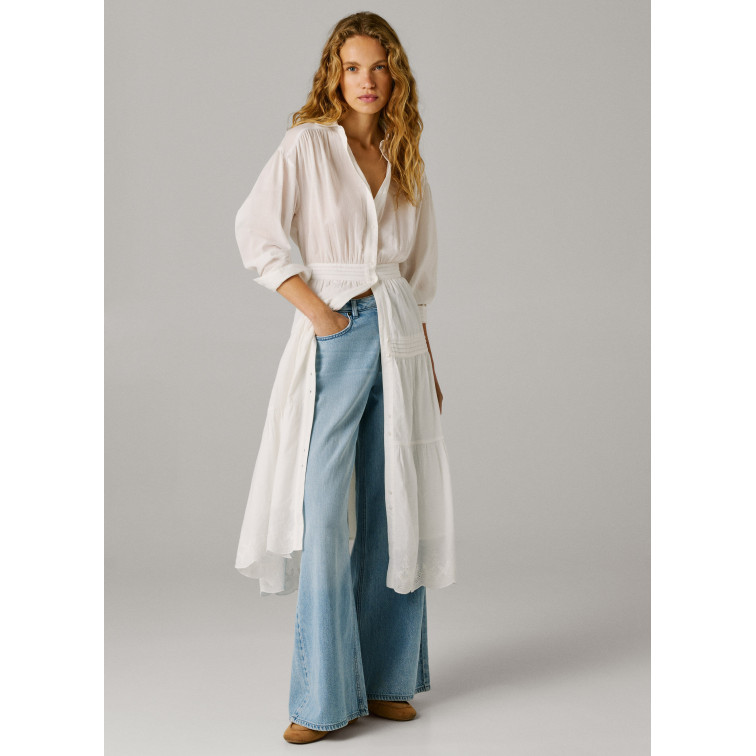 VESTIDO LARGO MUJER PEPE JEANS CUELLO CAMISERO