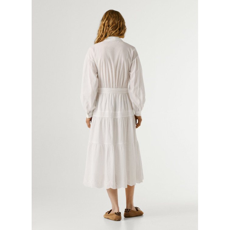 VESTIDO LARGO MUJER PEPE JEANS CUELLO CAMISERO