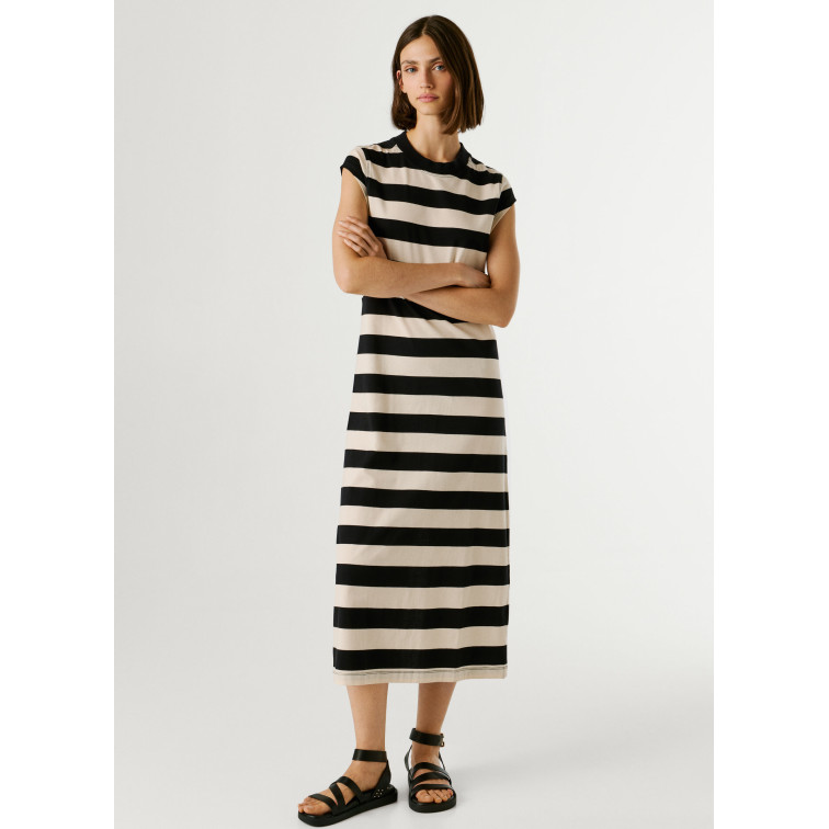 VESTIDO MIDI MUJER PEPE JEANS DE RAYAS