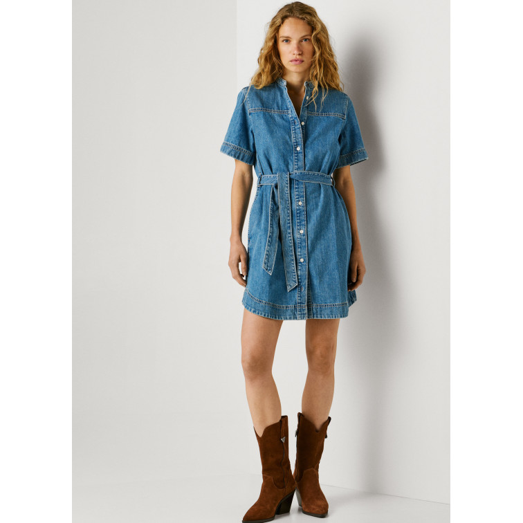 VESTIDO MUJER  PEPE JEANS DENIM DRESS VICTORIA SS