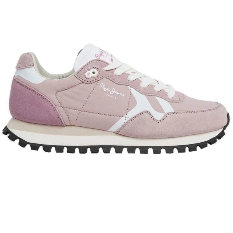 ZAPATILLA ESTILO RUNNING CON DETALLES ANTE MUJER PEPE JEANS