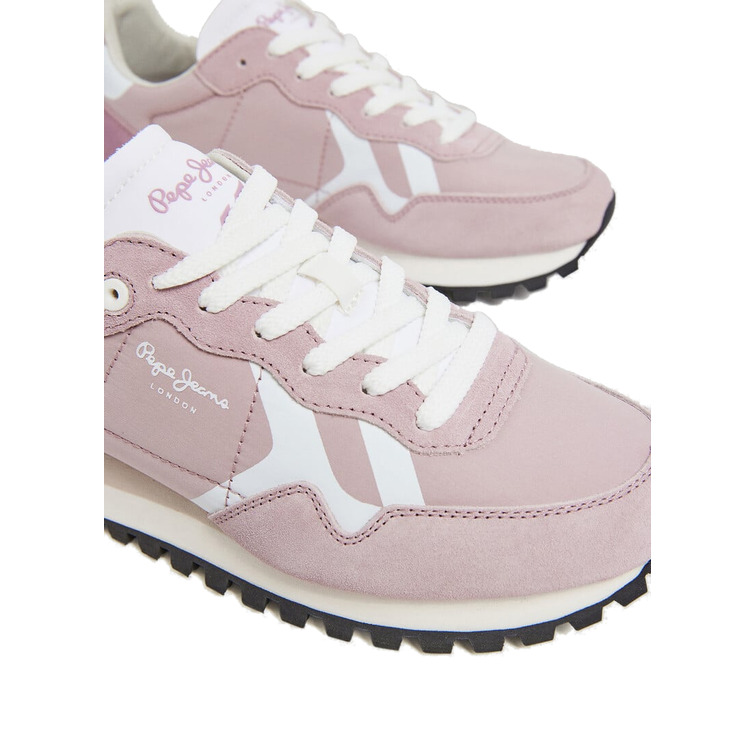 ZAPATILLA ESTILO RUNNING CON DETALLES ANTE MUJER PEPE JEANS